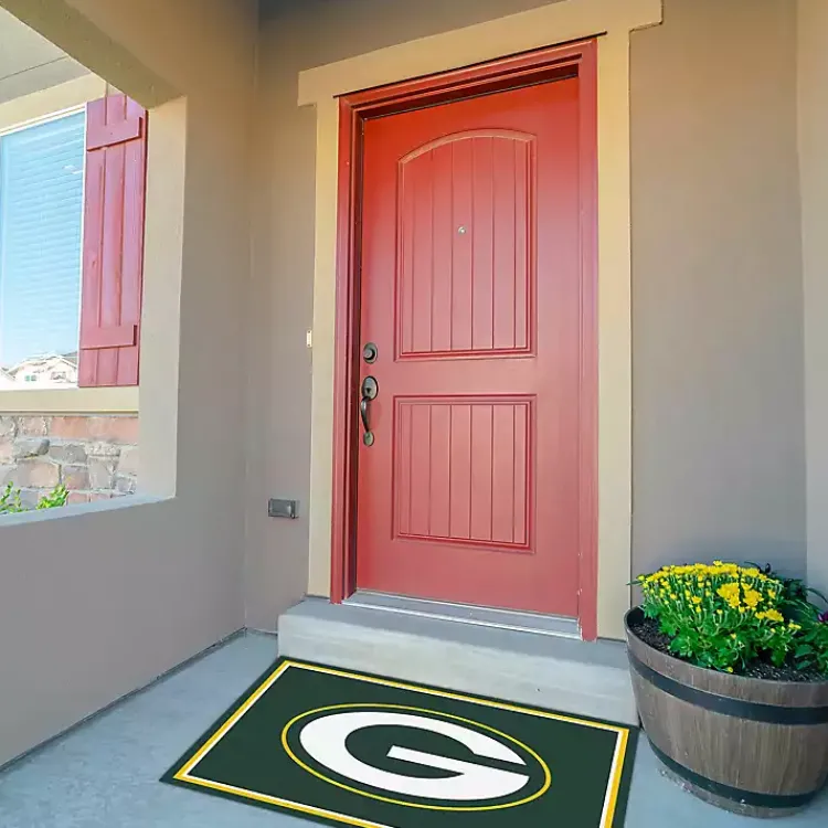 Kirklands Home Bay Packers Area Rug, 3x4 Green New