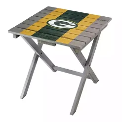 Kirklands Home Green Bay Packers Folding Outdoor Table Brown Outlet