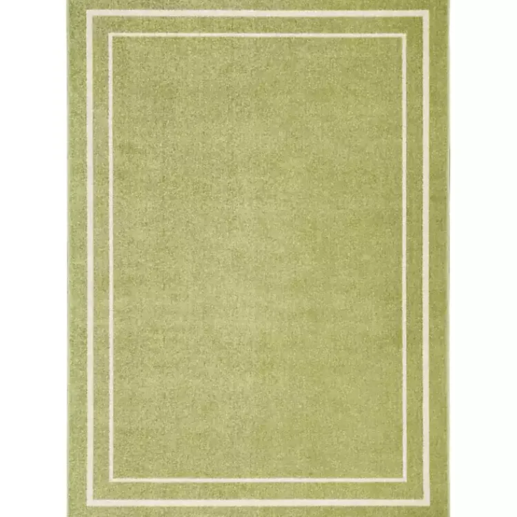 Kirklands Home Green Bordered Indoor/Outdoor Area Rug, 5x7 Outlet