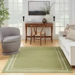 Kirklands Home Green Bordered Indoor/Outdoor Area Rug, 6x9 Best