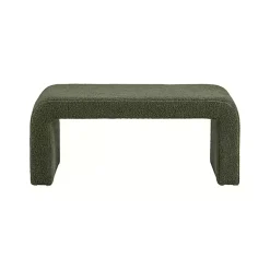 Kirklands Home Boucle Waterfall Bench Green