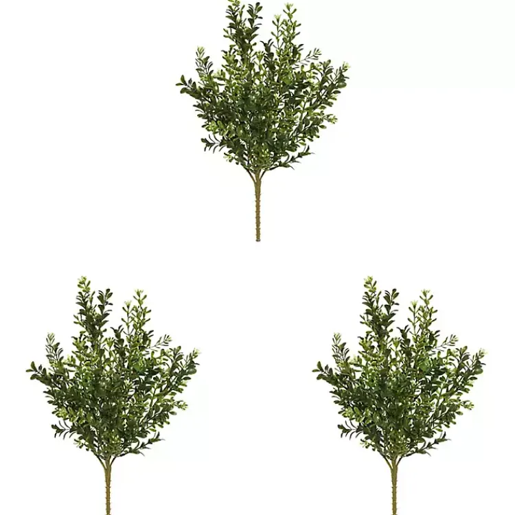 Stems & Bouquets>Kirklands Home Boxwood Bush Stems, Set of 3 Green