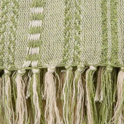 Blankets & Throws>Kirklands Home Braided Fringe Throw Green