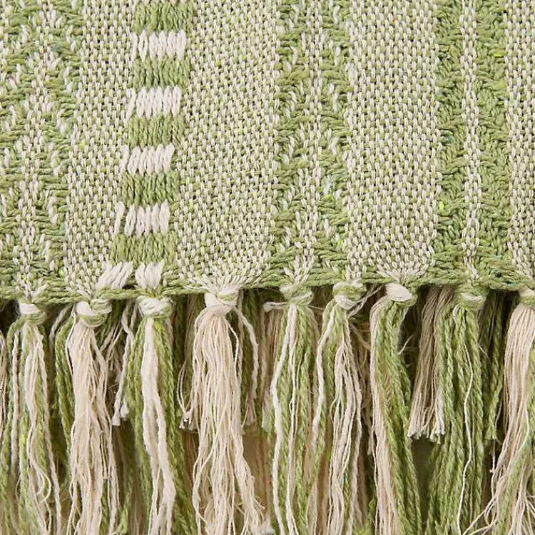 Blankets & Throws>Kirklands Home Braided Fringe Throw Green