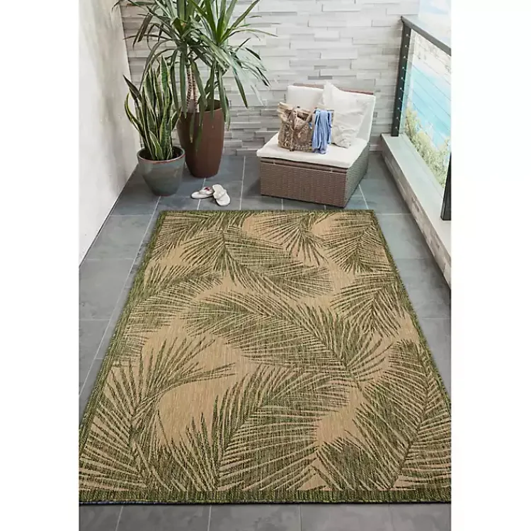 Kirklands Home Cabo Palm Indoor Outdoor Area Rug, 8x10 Green Online