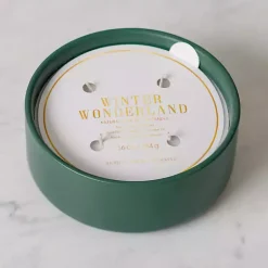 Candles>Kirklands Home Ceramic Winter Wonderland 4-Wick Jar Candle Green
