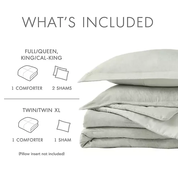 Kirklands Home Chambray 3-pc. Full/Queen Comforter Set Green Clearance