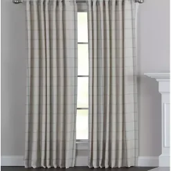 Kirklands Home Green Checkered Single Curtain Panel, 84 in. Hot