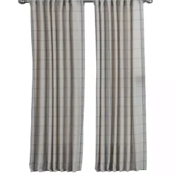 Kirklands Home Green Checkered Single Curtain Panel, 84 in. Hot