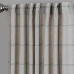 Kirklands Home Green Checkered Single Curtain Panel, 84 in. Hot