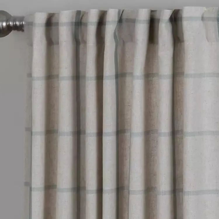 Kirklands Home Green Checkered Single Curtain Panel, 84 in. Hot