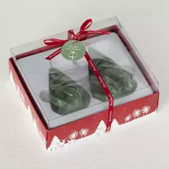 Candles>Kirklands Home Christmas Tree Kitira Candles, Set of 2 Green