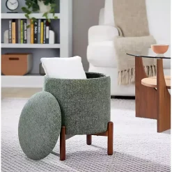Kirklands Home Daniella Storage Ottoman Green Sale