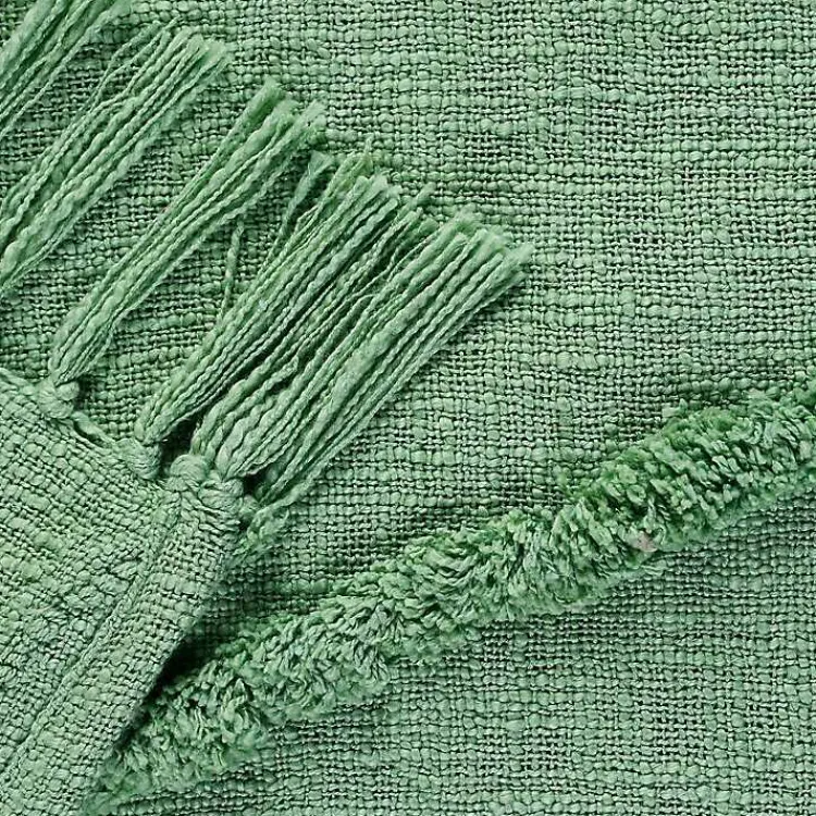 Blankets & Throws>Kirklands Home Diamond Tufted Cotton Throw Green