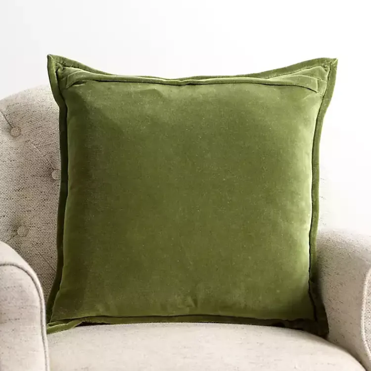 Pillows>Kirklands Home Diamond Velvet Pillow Green