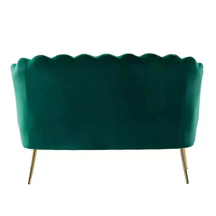 Kirklands Home Donata Velvet Tufted Loveseat Green Best