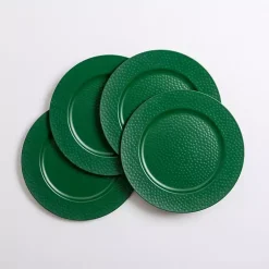 Christmas Dining & Entertaining>Kirklands Home Dotted Chargers, Set of 4 Green