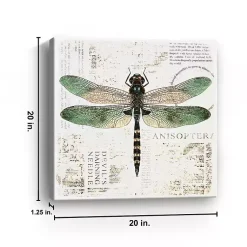 Kirklands Home Green Dragonfly Canvas Art Print Sale