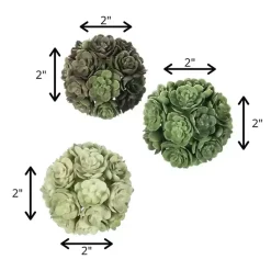 Bowl Filler>Kirklands Home Green Echeveria Orbs, Set of 3