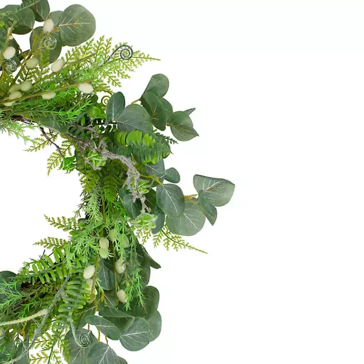 Wreaths>Kirklands Home Eucalyptus Foliage Wreath Green