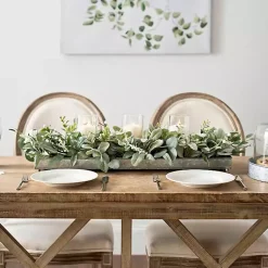 Arrangements & Greenery>Kirklands Home Green Eucalyptus Galvanized Centerpiece