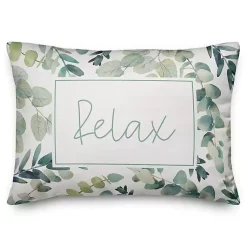 Kirklands Home Eucalyptus Relax Outdoor Pillow Green New