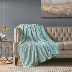 Blankets & Throws>Kirklands Home Faux Fur Oversized Throw Green
