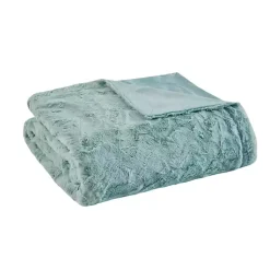 Blankets & Throws>Kirklands Home Faux Fur Oversized Throw Green