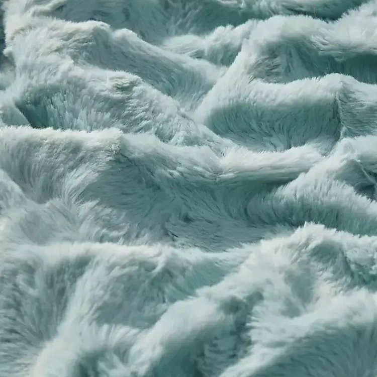Blankets & Throws>Kirklands Home Faux Fur Oversized Throw Green