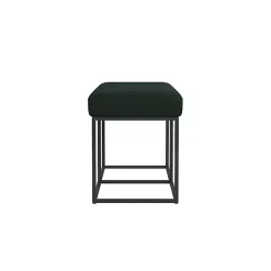 Kirklands Home Faux Suede Upholstered Metal Frame Bench Green Online