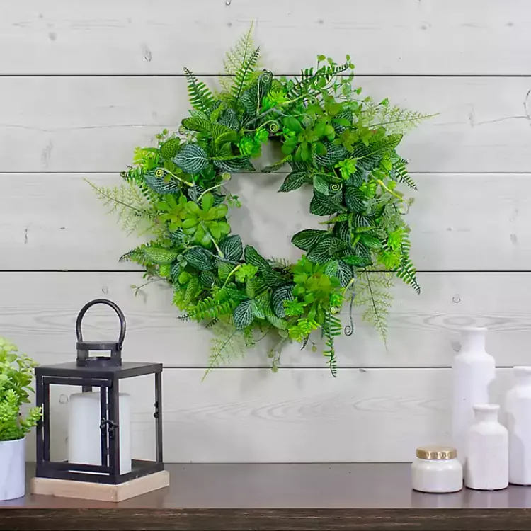 Wreaths>Kirklands Home Fern Foliage Wreath Green