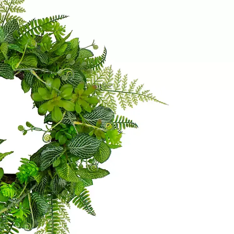 Wreaths>Kirklands Home Fern Foliage Wreath Green