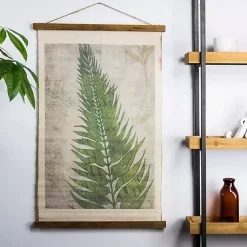 Kirklands Home Fern Leaf Scroll Tapestry Green