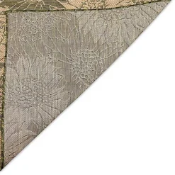 Kirklands Home Green Floral Blooms Outdoor Area Rug, 4x7 Sale