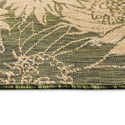 Kirklands Home Green Floral Blooms Outdoor Area Rug, 4x7 Sale