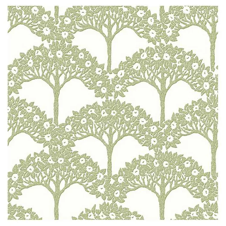 Kirklands Home Green Flowering Trees Peel & Stick Wallpaper