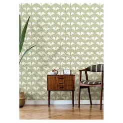 Kirklands Home Green Flowering Trees Peel & Stick Wallpaper