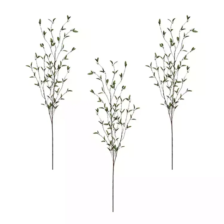 Stems & Bouquets>Kirklands Home Foliage Branch Stems, Set of 3 Green
