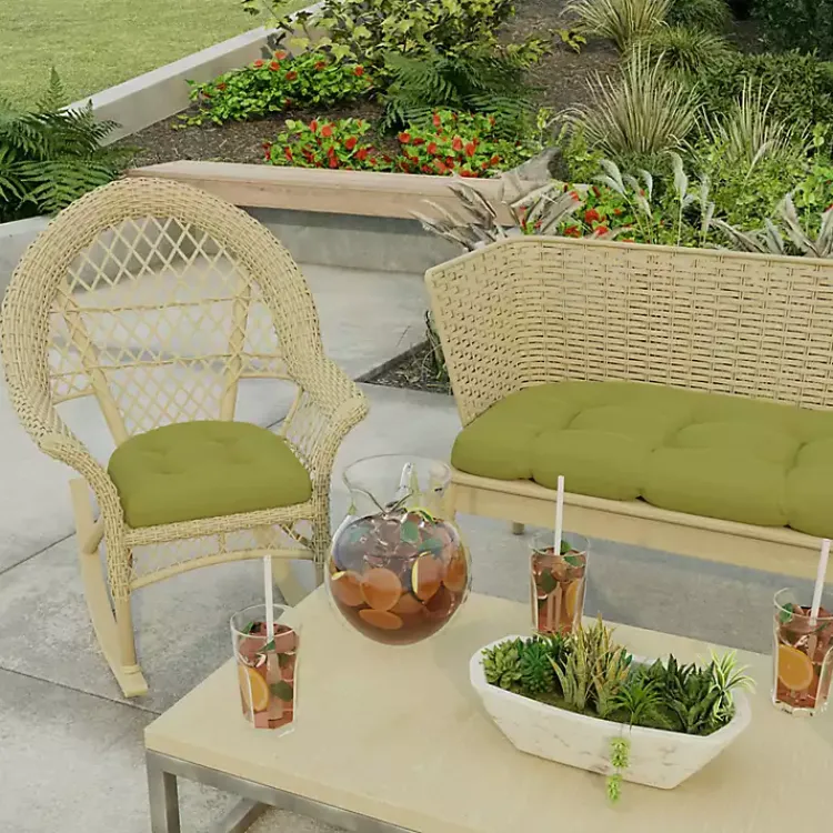 Kirklands Home French Edge 2-pc. Outdoor Wicker Cushion Set Green Discount