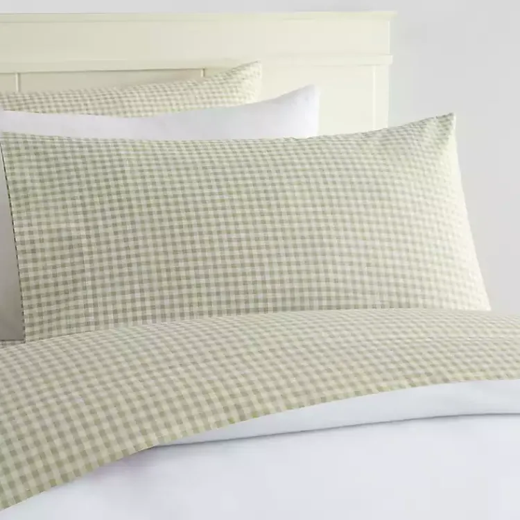 Kirklands Home Gingham 4-pc. Queen Sheet Set Green Discount