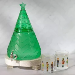 Kirklands Home Glass Christmas Tree Drink Dispenser Green Online