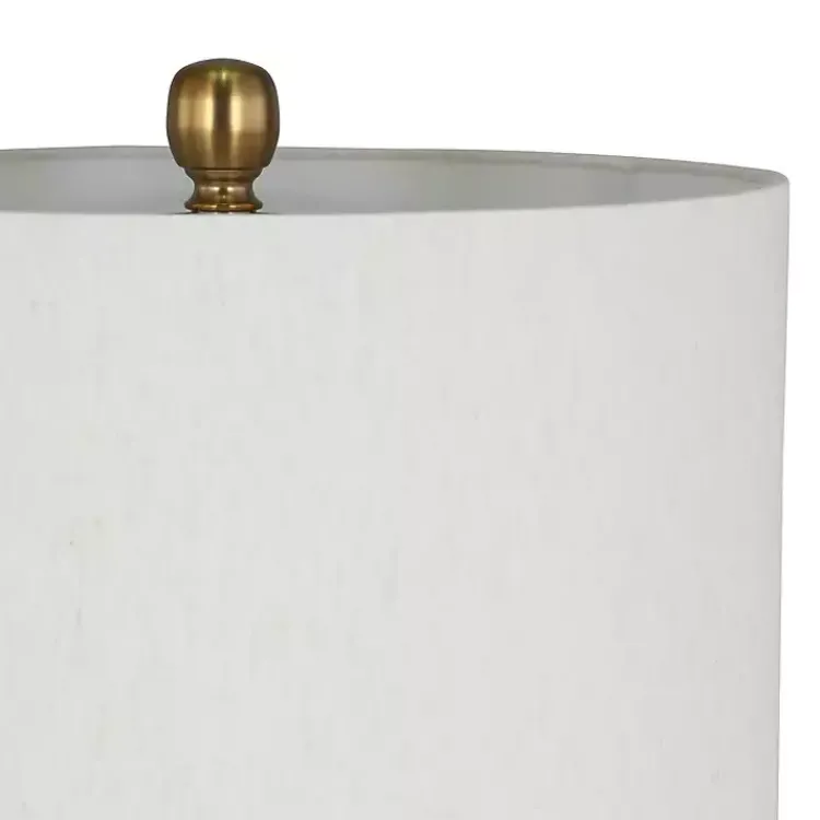Kirklands Home Green Glass Fiola Table Lamp White Hot