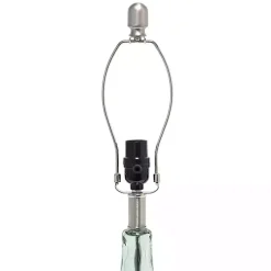 Kirklands Home Green Glass Ripple Table Lamp White Outlet