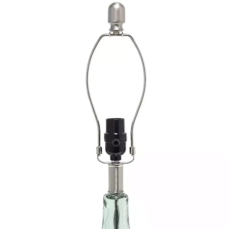 Kirklands Home Green Glass Ripple Table Lamp White Outlet