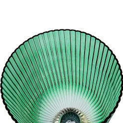 Vases>Kirklands Home Glass Vase with Gold Pedestal Base, 20 in. Green