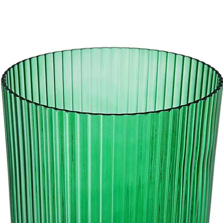 Vases>Kirklands Home Glass Vase with Gold Pedestal Base, 20 in. Green