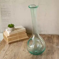 Kirklands Home Glass Wine Decanter with Ice Pocket Green Online