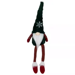 Christmas Decorations>Kirklands Home Gnome with LED Snowflake Green