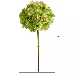 Stems & Bouquets>Kirklands Home Hydrangea Bloom Stems, Set of 3 Green