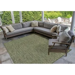 Kirklands Home Intertwined Santal Outdoor Area Rug, 6x9 Green Hot